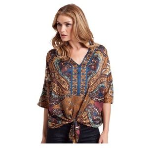 Guess by Marciano // Silk Paisley Tunic Blouse